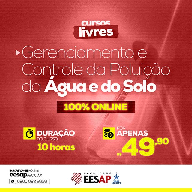 GERENCIAMENTO E CONTROLE DA POLUIÇÃO DA ÁGUA E DO SOLO